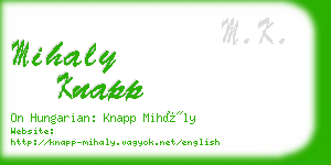 mihaly knapp business card
